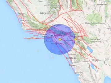 Zona de California donde se prevé un gran terremoto