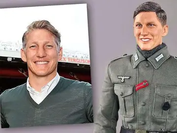 Schweinsteiger y el muñeco nazi de una empresa china Schweinsteiger y el muñeco nazi de una empresa china