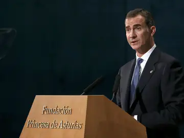 El Rey Felipe VI, durante su discurso El Rey Felipe VI, durante su discurso