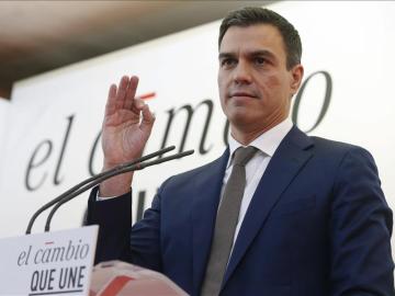 El candidato de los socialistas a la Monlcoa, Pedro Sánchez