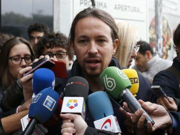 El líder de Podemos, Pablo Iglesias