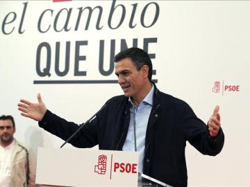 Pedro Sánchez, secretario general del PSOE, durante un acto en Alicante