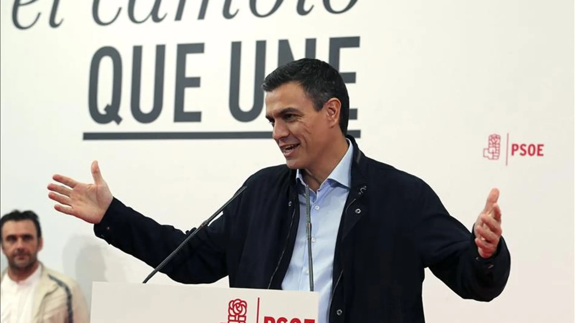 Pedro Sánchez, secretario general del PSOE, durante un acto en Alicante