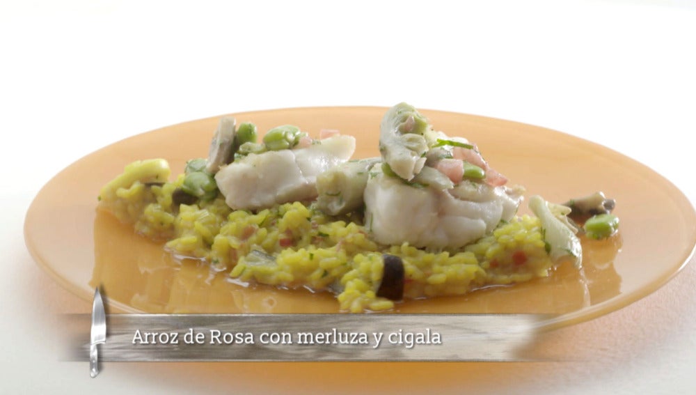 Arroz de Rosa con merluza y cigala