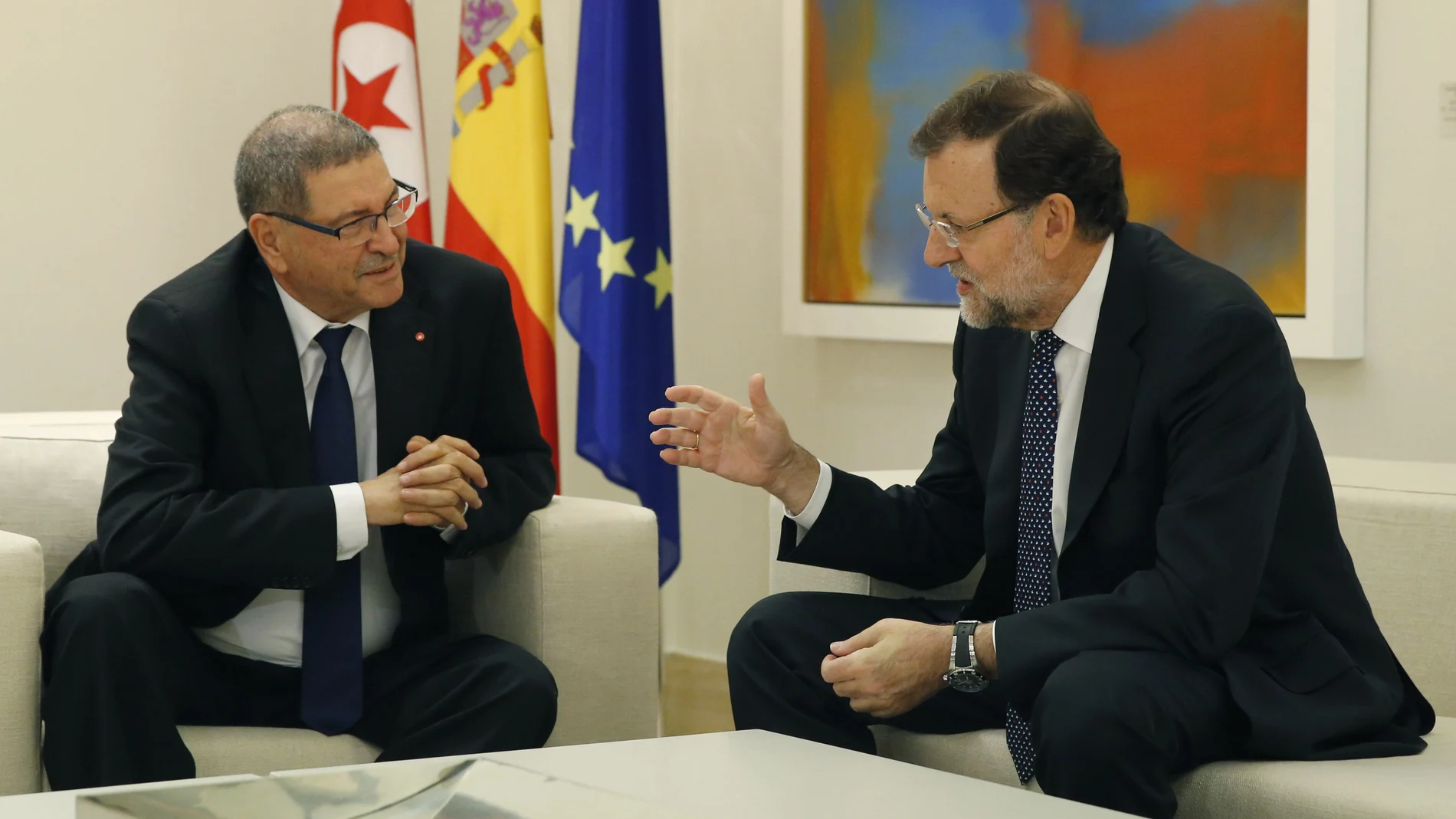 Rajoy recibe al primer ministro de Túnez Rajoy recibe al primer ministro de Túnez