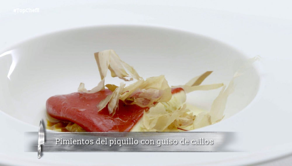 Pimientos del piquillo con guiso de callos