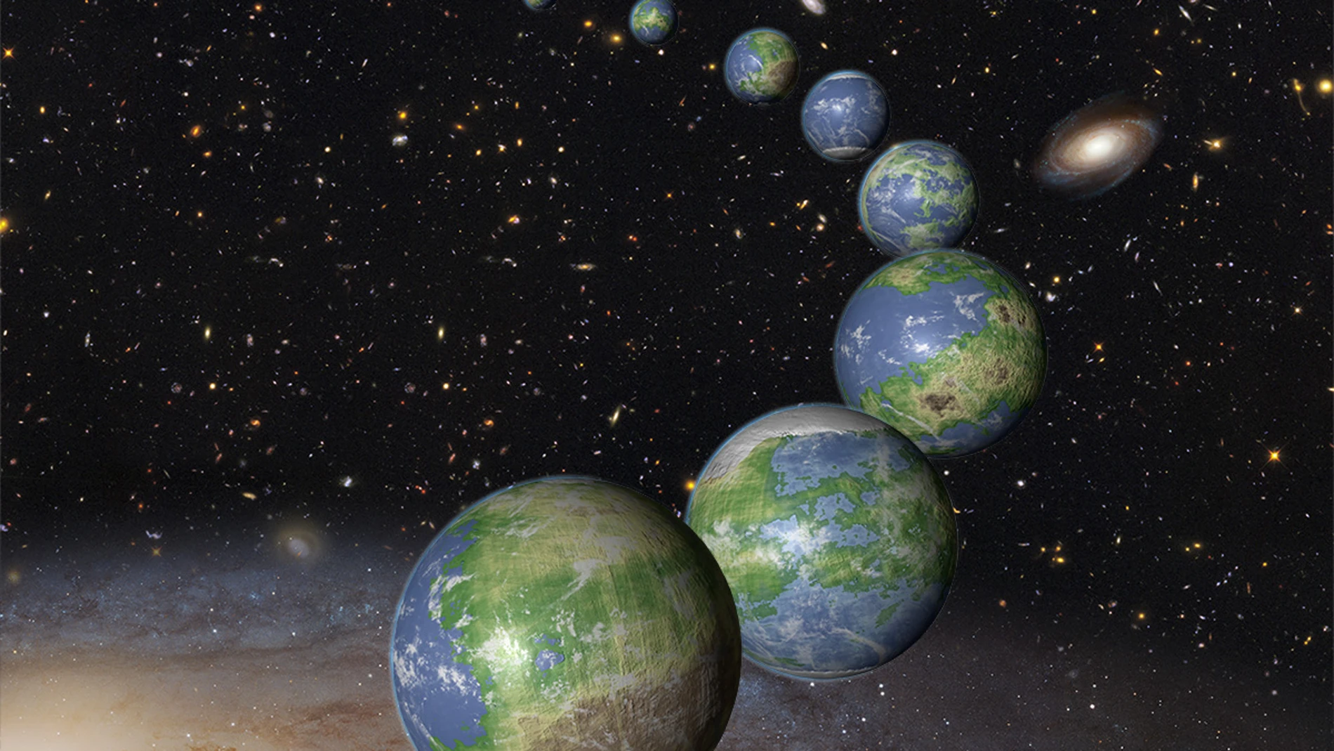 Recreación de planetas por la NASA Recreación de planetas por la NASA