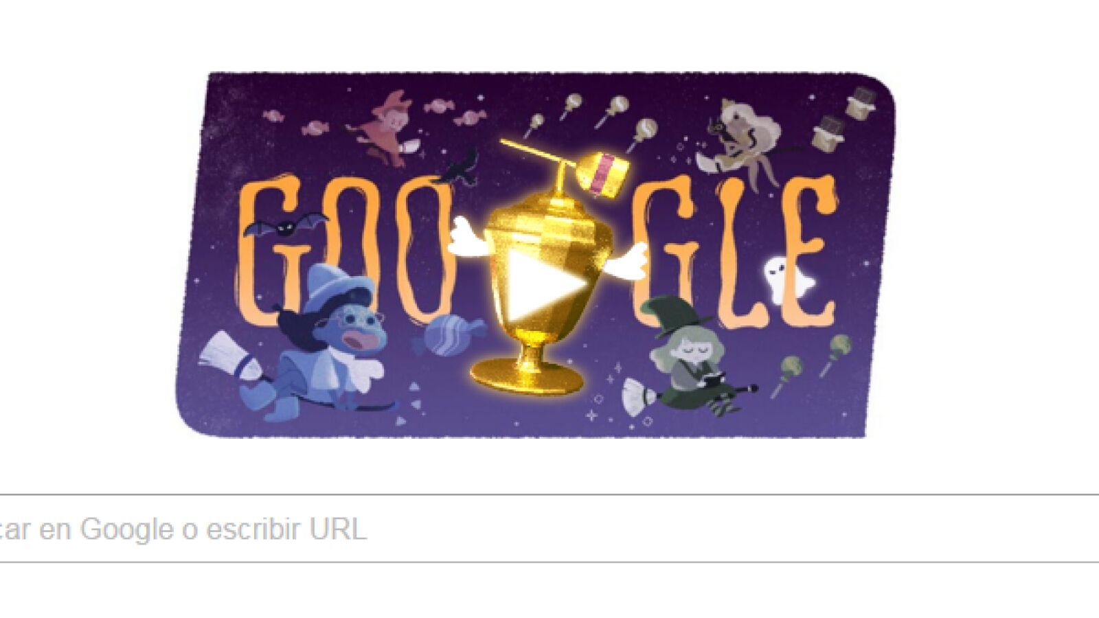 Halloween llega al doodle de Google con un divertido mundial de caramelos