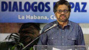 El segundo jefe de las FARC y líder de los delegados de la guerrilla, Luciano Marín 