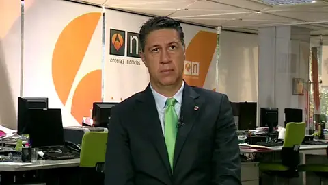 Xavier García Albiol, durante una entrevista en Espejo Público Xavier García Albiol, durante una entrevista en Espejo Público