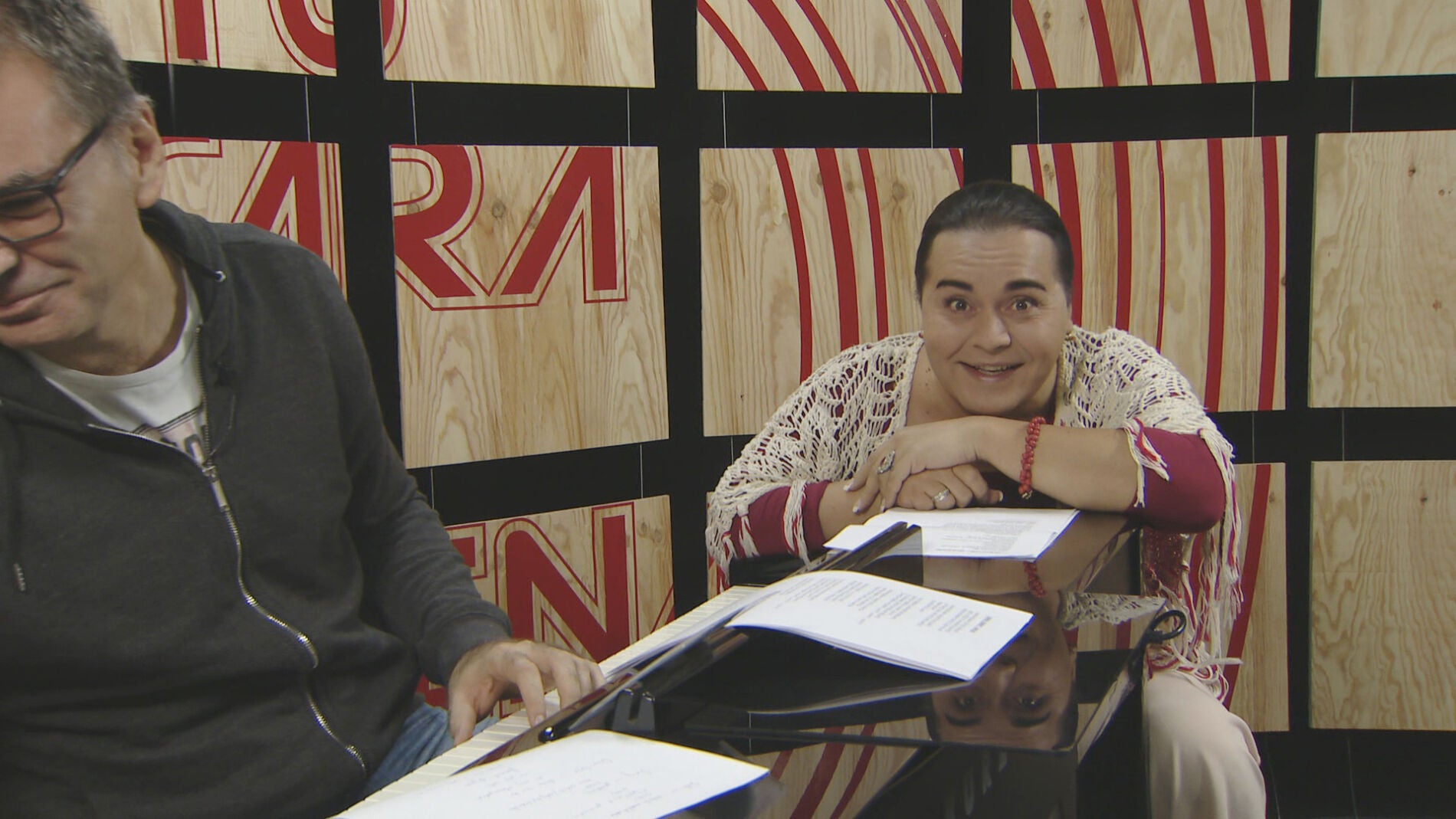 Falete en los ensayos de 'Tu cara me suena'