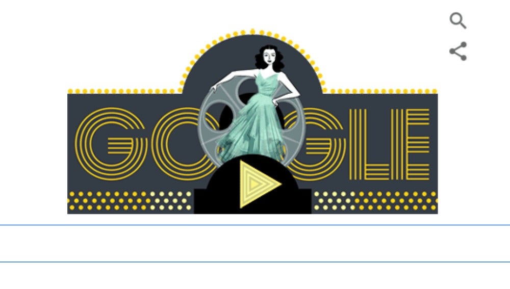 Google celebra con un doodle animado el 101 aniversario del nacimiento de Hedy Lamarr