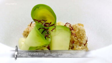 Sopa azteca de camarones