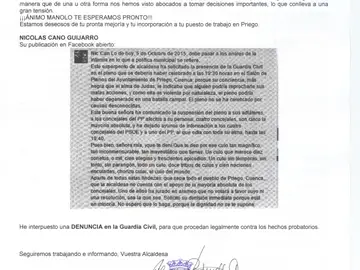 Bando del Ayuntamiento de Priego fechado el 20 de octubre Bando del Ayuntamiento de Priego fechado el 20 de octubre