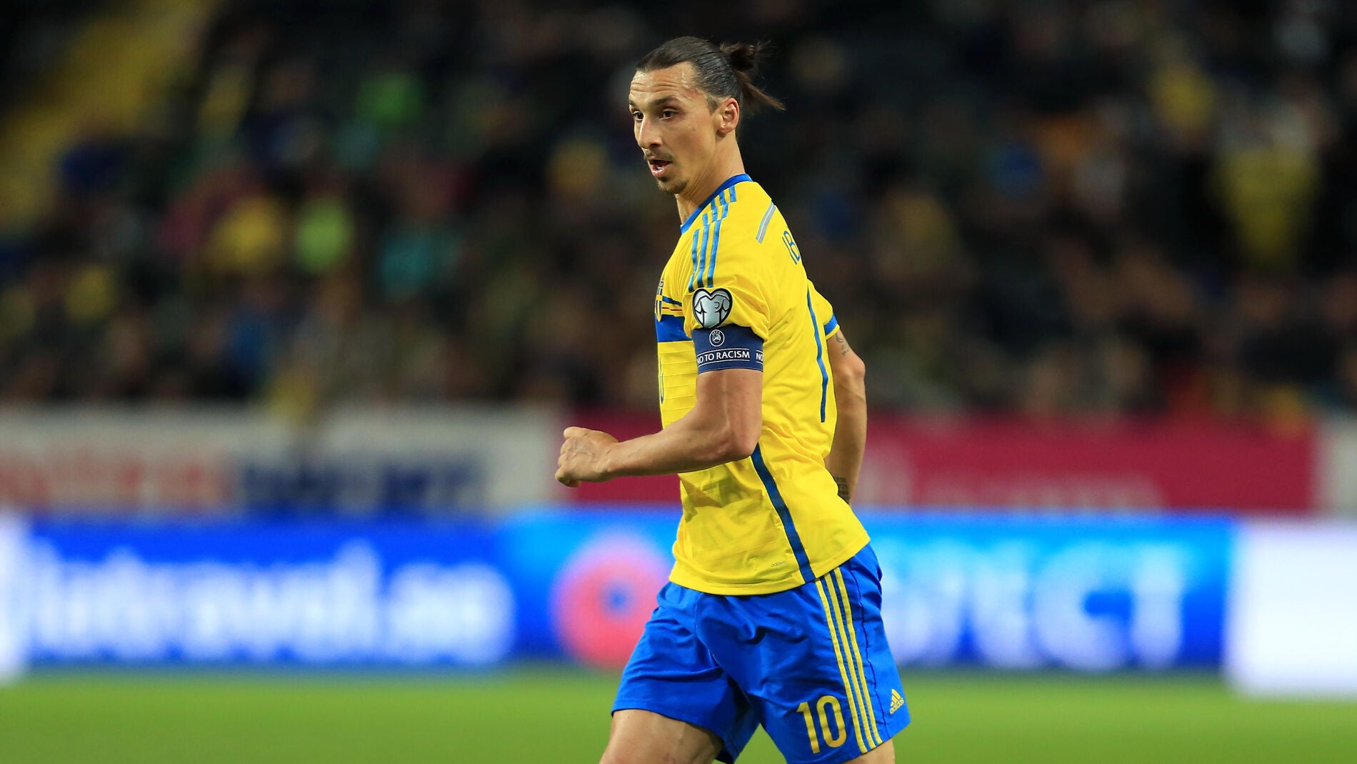 Zlatan Ibrahimovic durante un partido con la selecci&oacute;n de Suecia