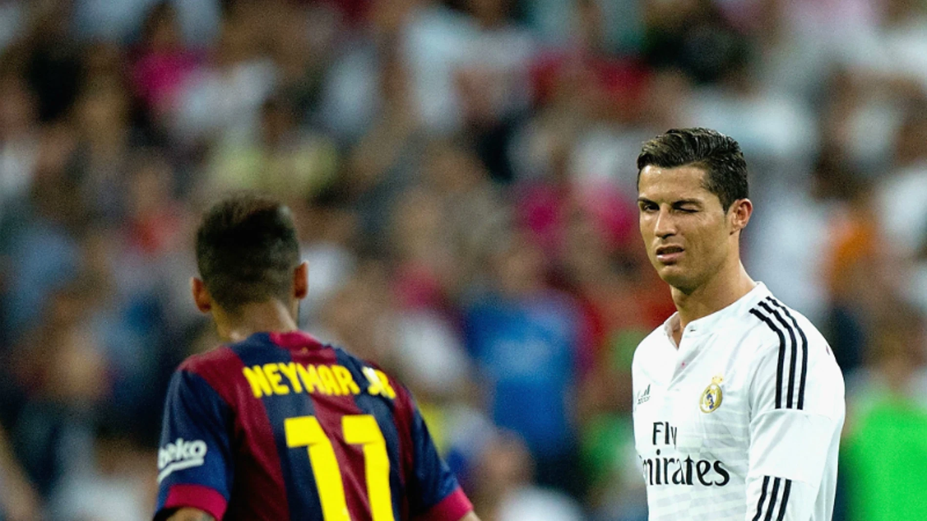 Cristiano Ronaldo y Neymar, durante un Clásico Cristiano Ronaldo y Neymar, durante un Clásico