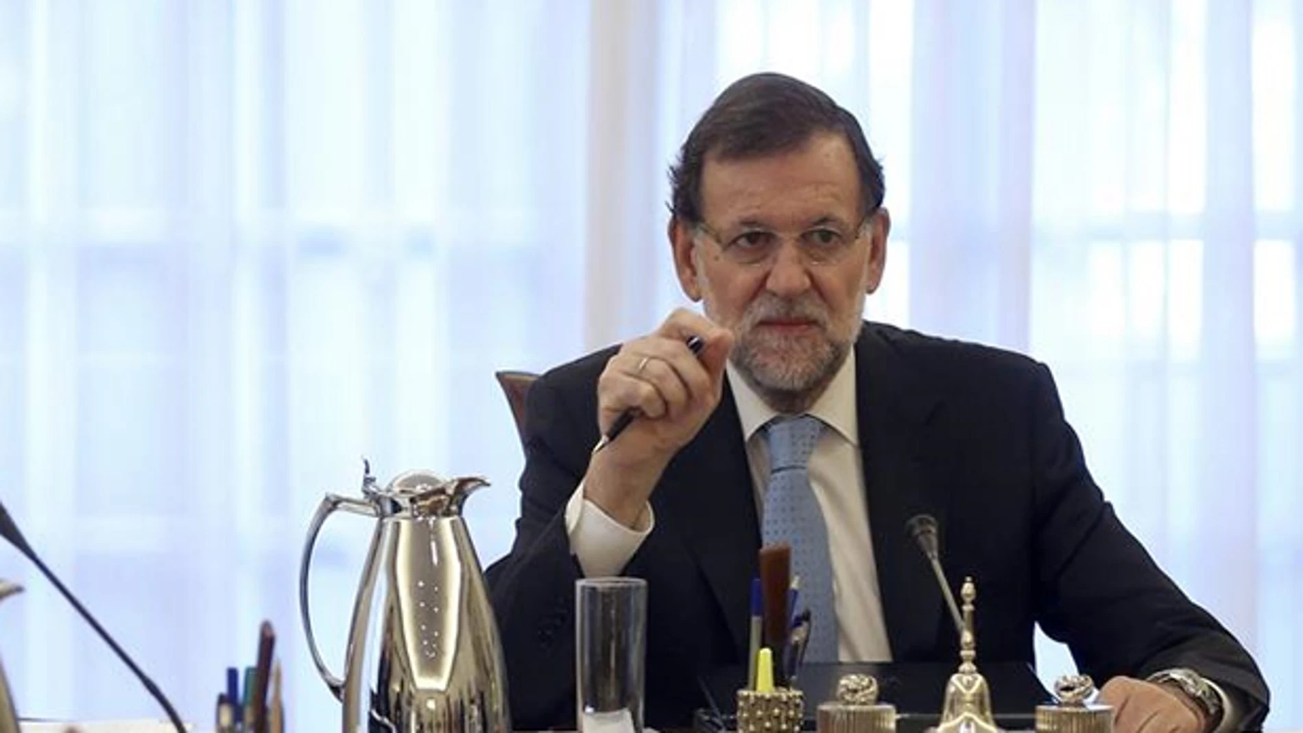 Mariano Rajoy durante un consejo de ministros Mariano Rajoy durante un consejo de ministros