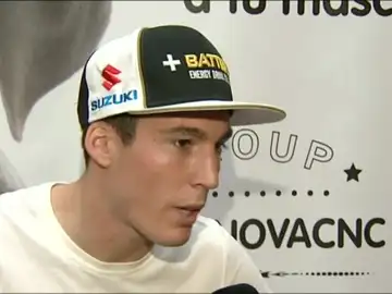 Aleix Espargaró, durante una entrevista Aleix Espargaró, durante una entrevista