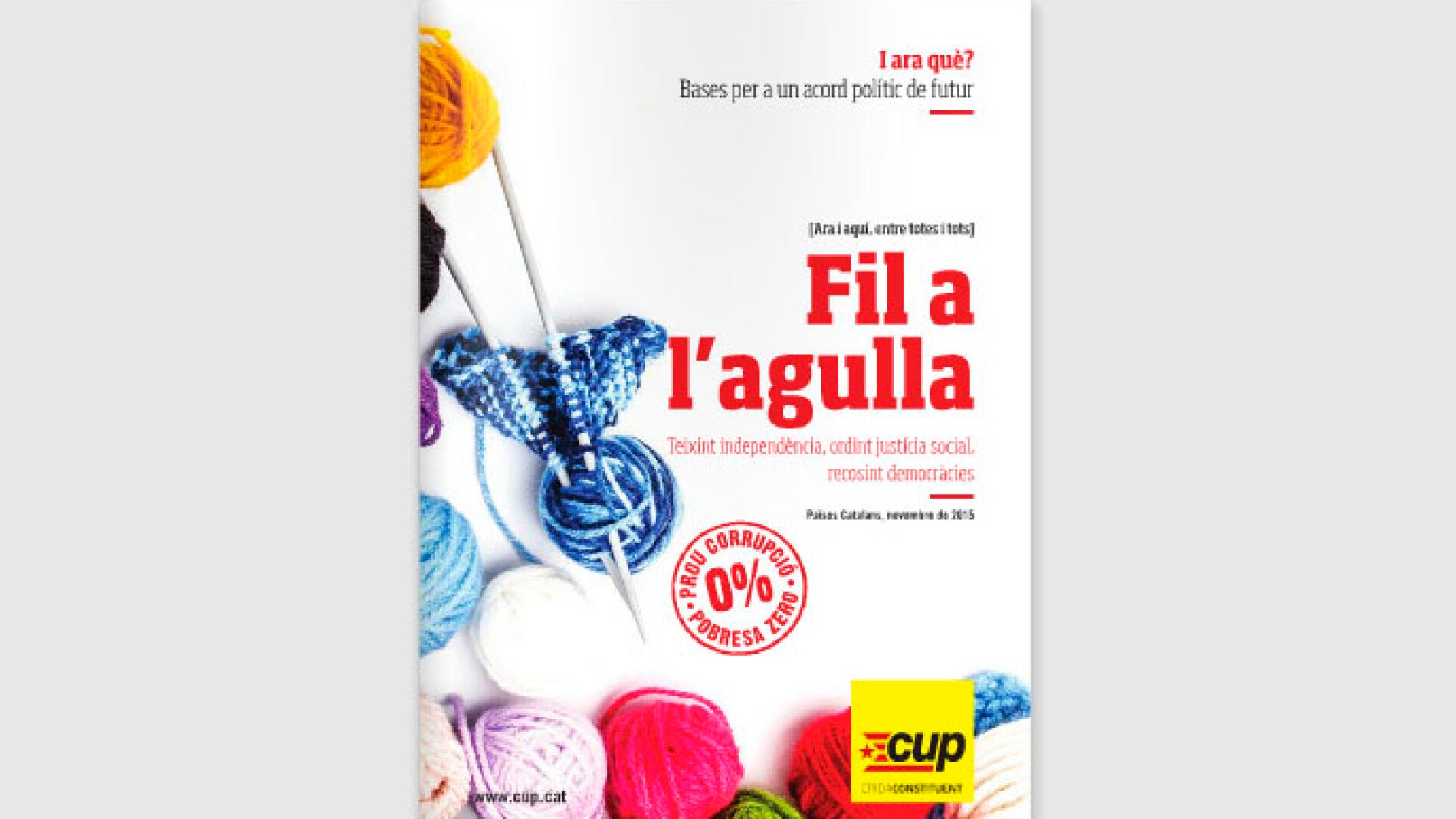 Documento publicado por la CUP