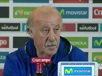 Vicente del Bosque, durante la rueda de prensa Vicente del Bosque, durante la rueda de prensa