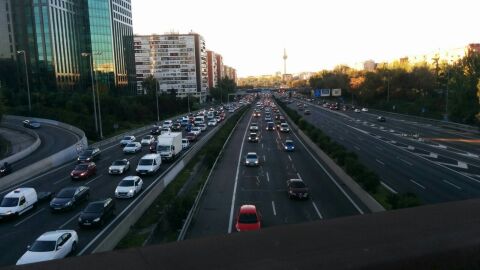 Tr&aacute;fico habitual en la M-30
