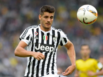 Álvaro Morata, durante un partido con la Juventus