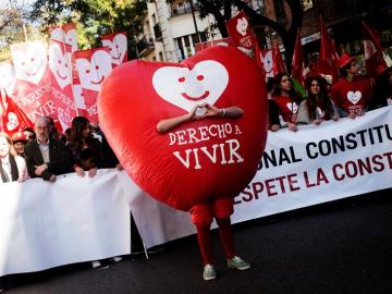 Manifestación en Madrid contra la ley del aborto 