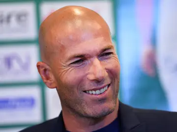 Zinedine Zidane, durante una entrevista Zinedine Zidane, durante una entrevista