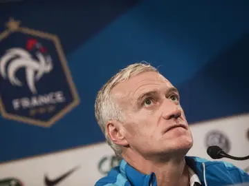Didier Deschamps, durante una rueda de prensa Didier Deschamps, durante una rueda de prensa