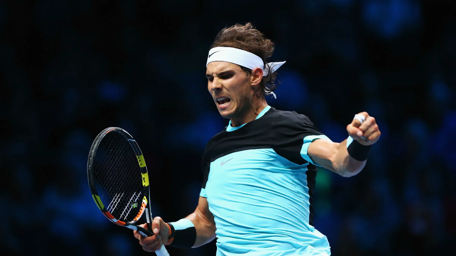Rafa Nadal celebra un punto ante Wawrinka Rafa Nadal celebra un punto ante Wawrinka