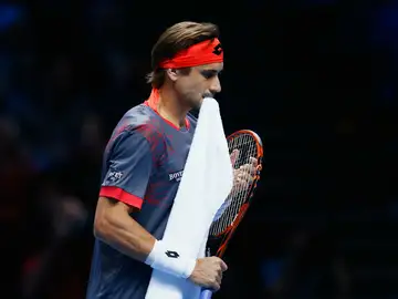 Ferrer, durante su partido ante Murray Ferrer, durante su partido ante Murray