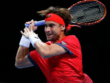 Ferrer ejecuta un revés ante Wawrinka Ferrer ejecuta un revés ante Wawrinka