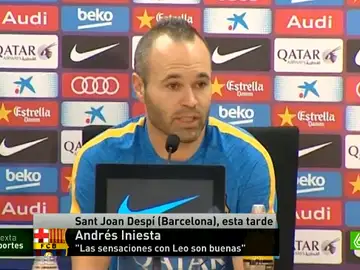 Iniesta, en rueda de prensa Iniesta, en rueda de prensa