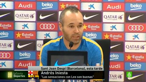 Iniesta, en rueda de prensa