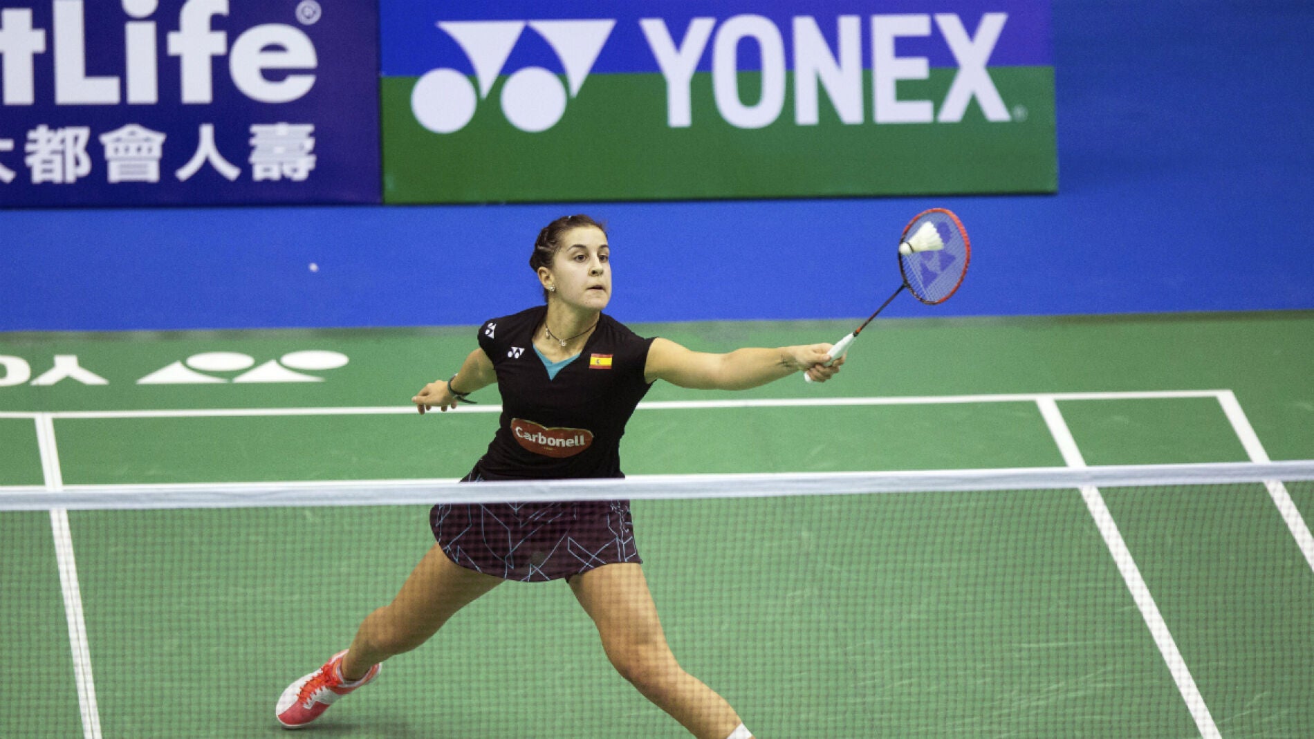 Carolina Mar&iacute;n, durante el partido