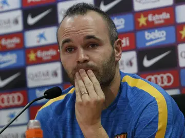 Andrés Iniesta, en rueda de prensa Andrés Iniesta, en rueda de prensa