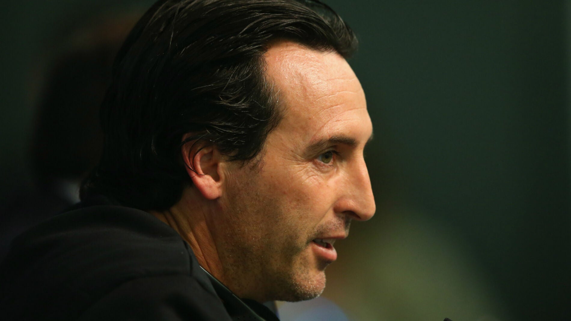 Unai Emery, durante la rueda de prensa