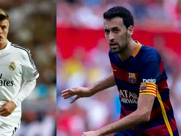 Toni Kroos contra Sergio Busquets Toni Kroos contra Sergio Busquets