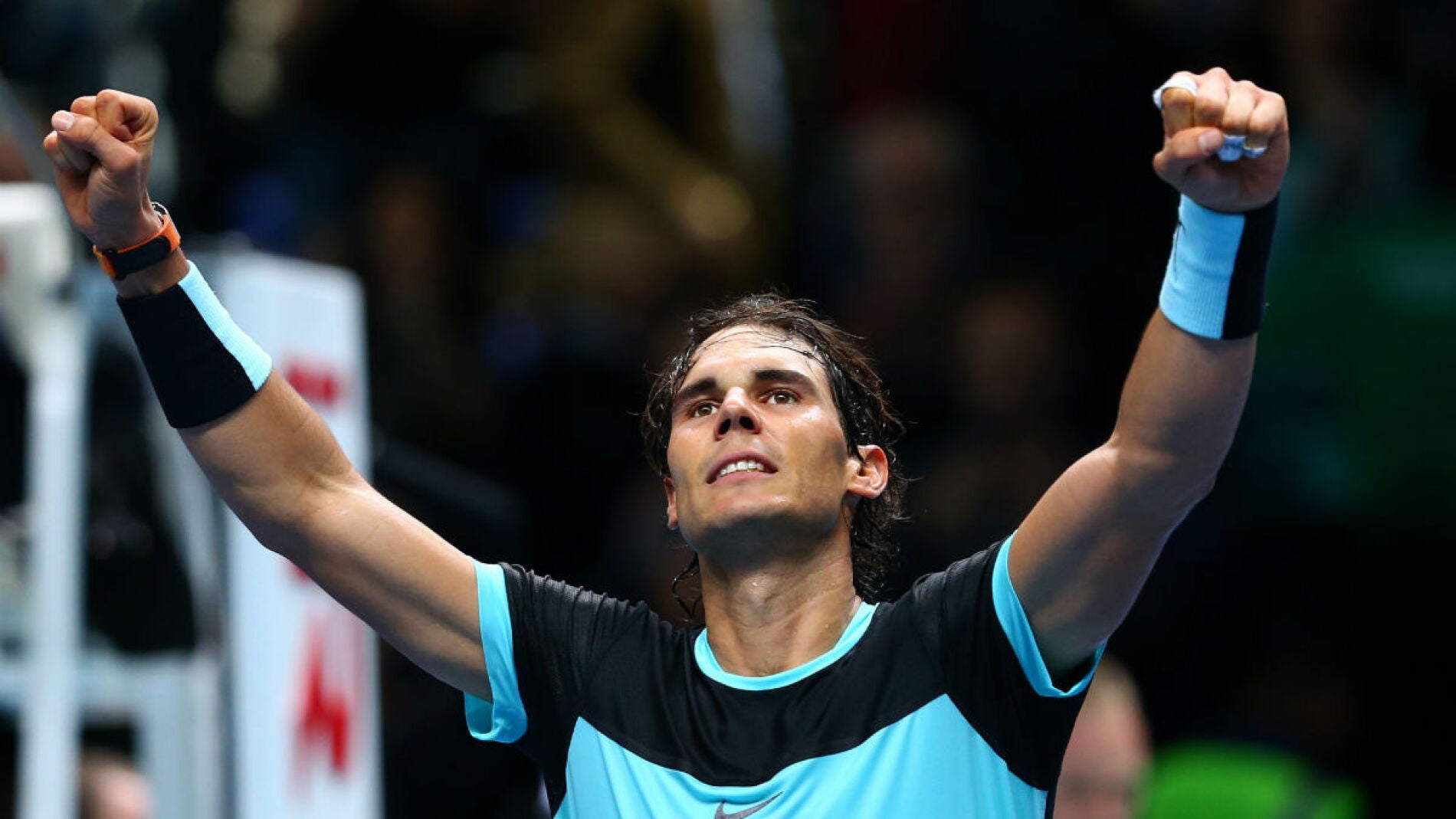 Nadal celebra la victoria ante Ferrer