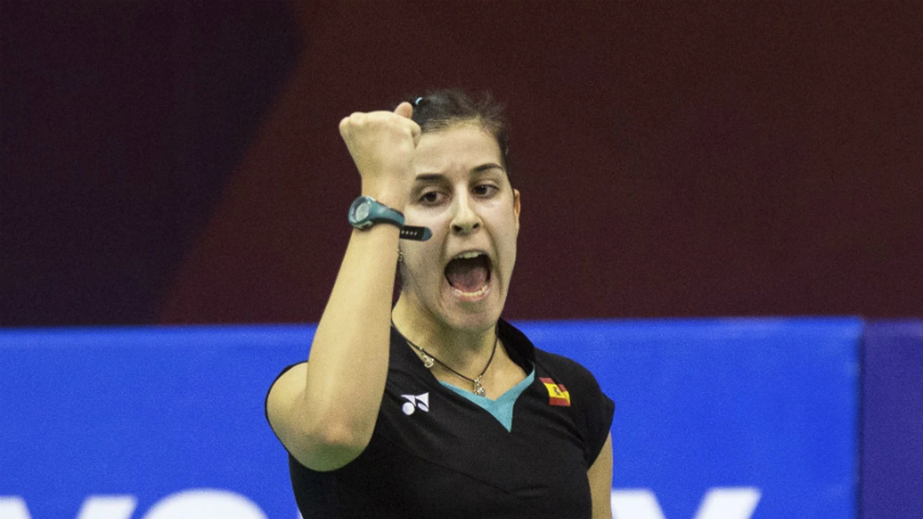 Carolina Marín celebra un punto Carolina Marín celebra un punto