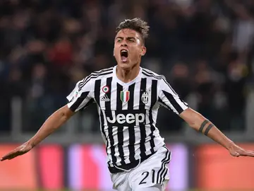 Dybala celebra su gol contra el Milan Dybala celebra su gol contra el Milan