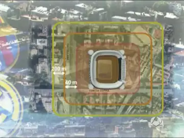 El triple anillo de seguridad dispuesto en el Bernabéu El triple anillo de seguridad dispuesto en el Bernabéu