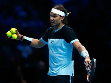 Rafa Nadal, durante el partido contra Novak Djokovic Rafa Nadal, durante el partido contra Novak Djokovic