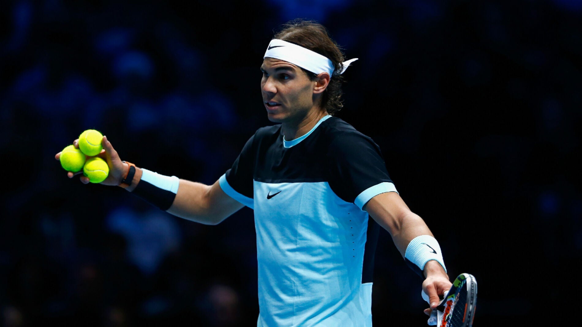 Rafa Nadal, durante el partido contra Novak Djokovic