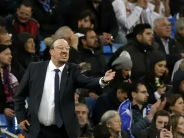 Rafa Benítez, durante el Clásico Rafa Benítez, durante el Clásico