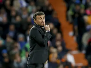 Luis Enrique, durante el partido Luis Enrique, durante el partido