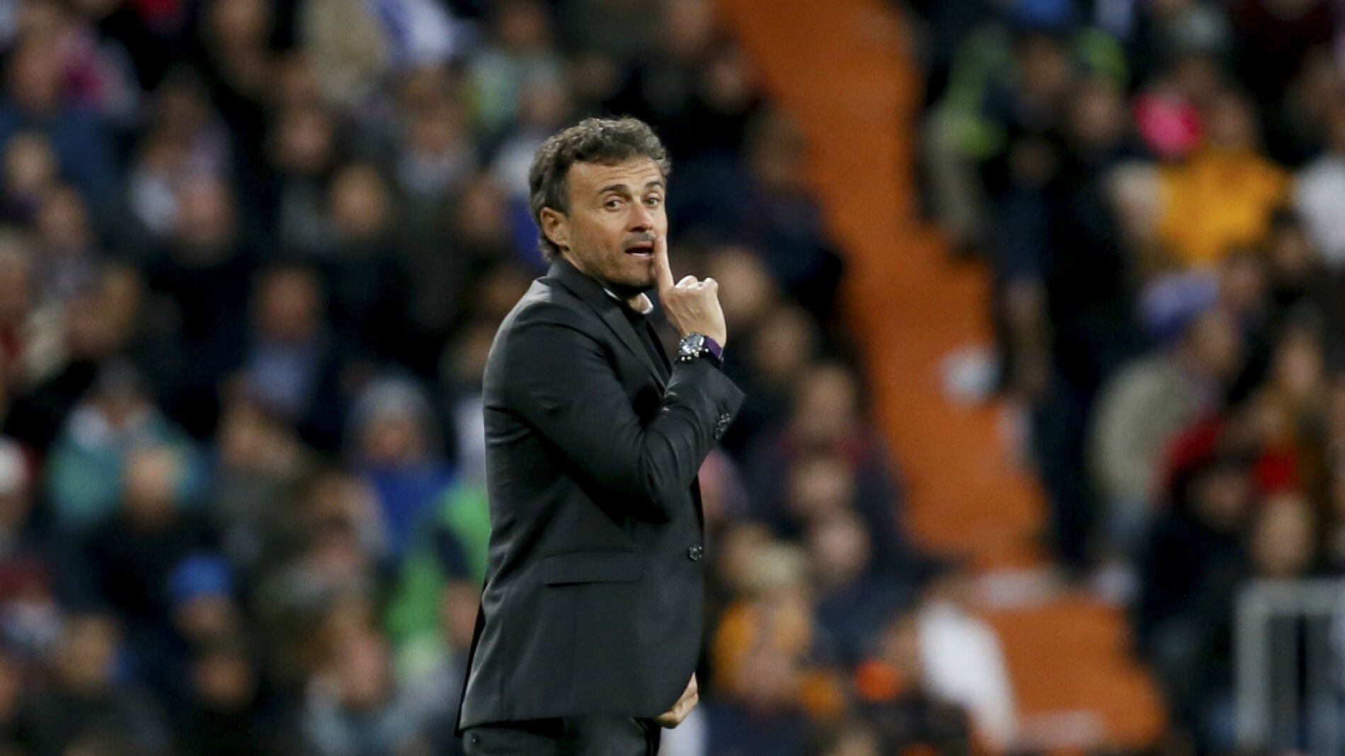 Luis Enrique, durante el partido