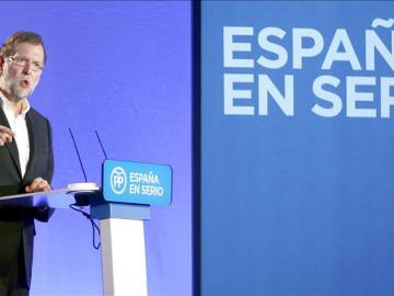 Mariano Rajoy, durante un acto en Barcelona