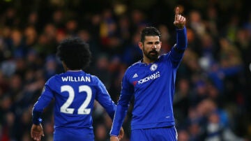 Diego Costa, con Willian