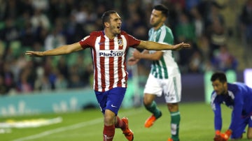 Koke celebra su gol contra el Betis